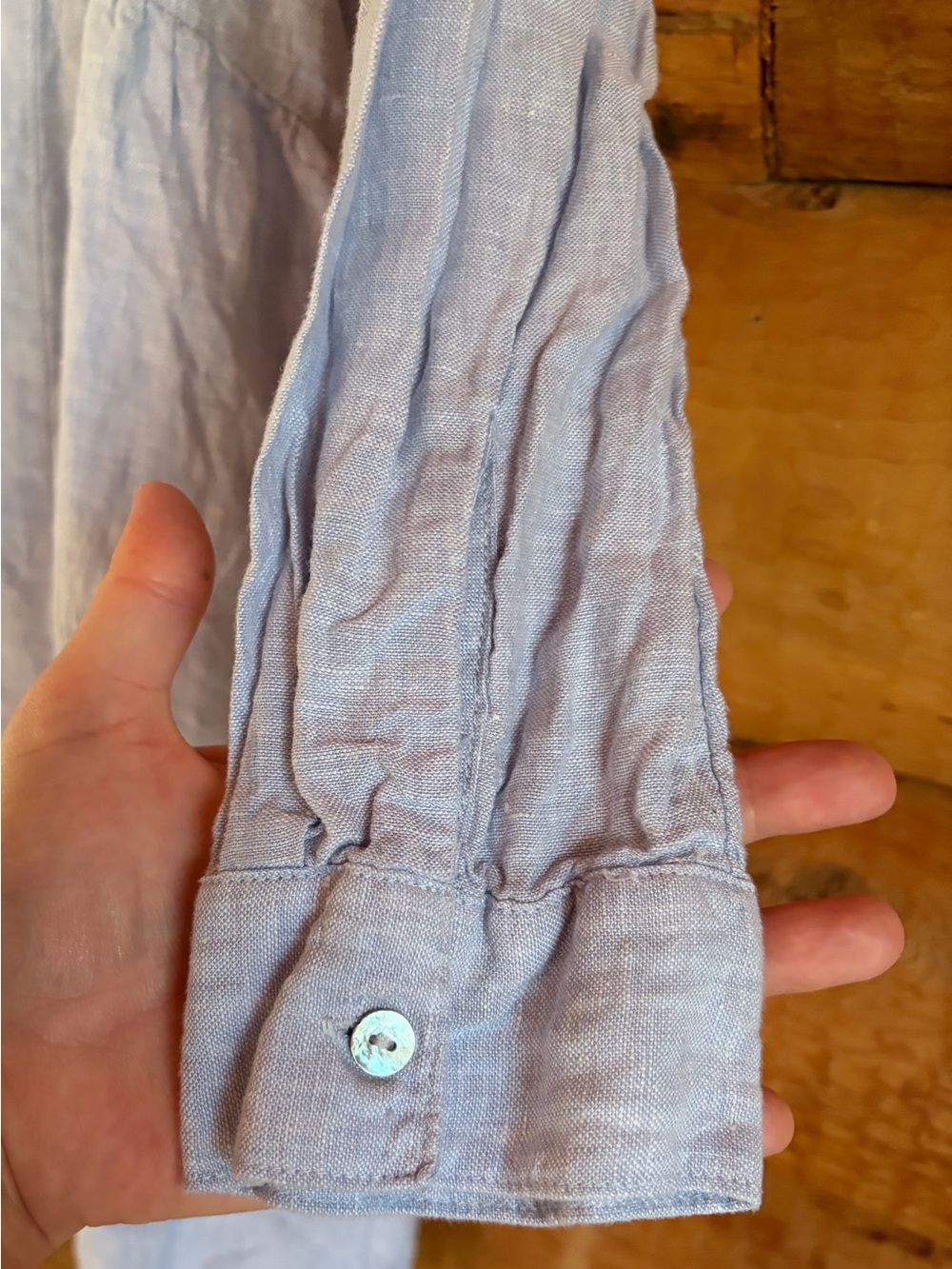 100% Linen H by Halston light blue linen dress - Picture 3 of 5